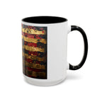 Distressed American Flag Accent Coffee Mug — Patriotic 11/15oz