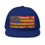 Patriotic Embroidered Flat Bill Cap | USA Flag Hat for Outdoor Events, Gifts, Festivals, July 4th, Summer Days - 250 USA Celebration