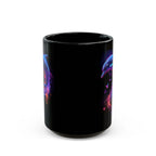 Black Mug, Chrome Dolphin Design, Y2K Revival, Gen Z Mug, Lisa Frank Stickers, Beachcore Mug - 250 USA Celebration