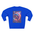 Neon Mystic Dolphin Ring sweatshirt | Glowing Butterflies, Fantasy Ocean Art - 250 USA Celebration