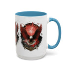 Red Eagle Emblem Accent Coffee Mug | Patriotic Eagle Design - 250 USA Celebration