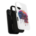 Colorful Drip Skull Phone Case | Hard Plastic Protective Case - 250 USA Celebration