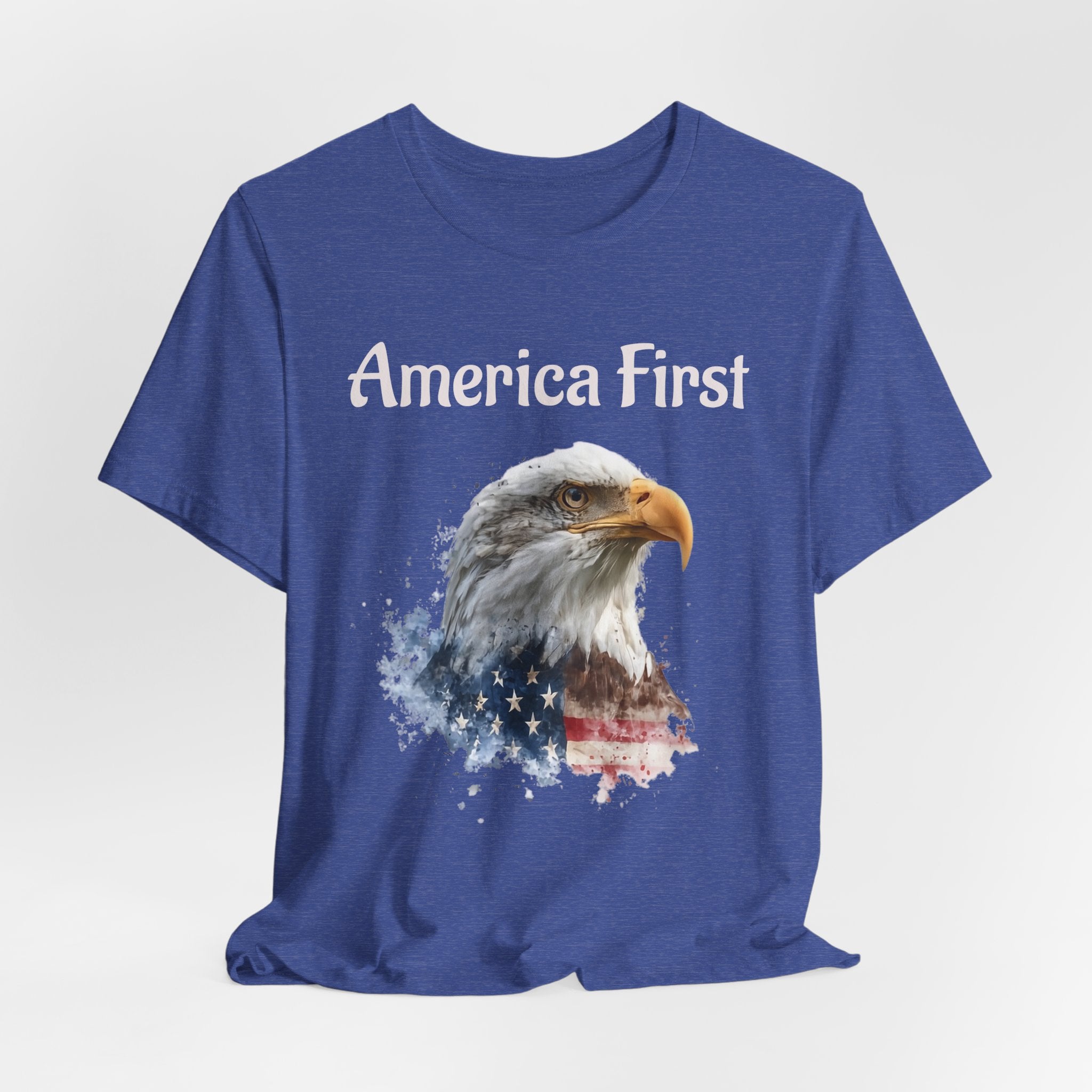 America First Eagle T-Shirt – Patriotic Bald Eagle Tee
