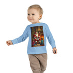 Christmas Santa Toddler Long Sleeve Tee, Holiday Shirt for Kids, Festive Outfit, Winter Apparel, Cute Christmas Gift, Family Photoshoot - 250 USA Celebration