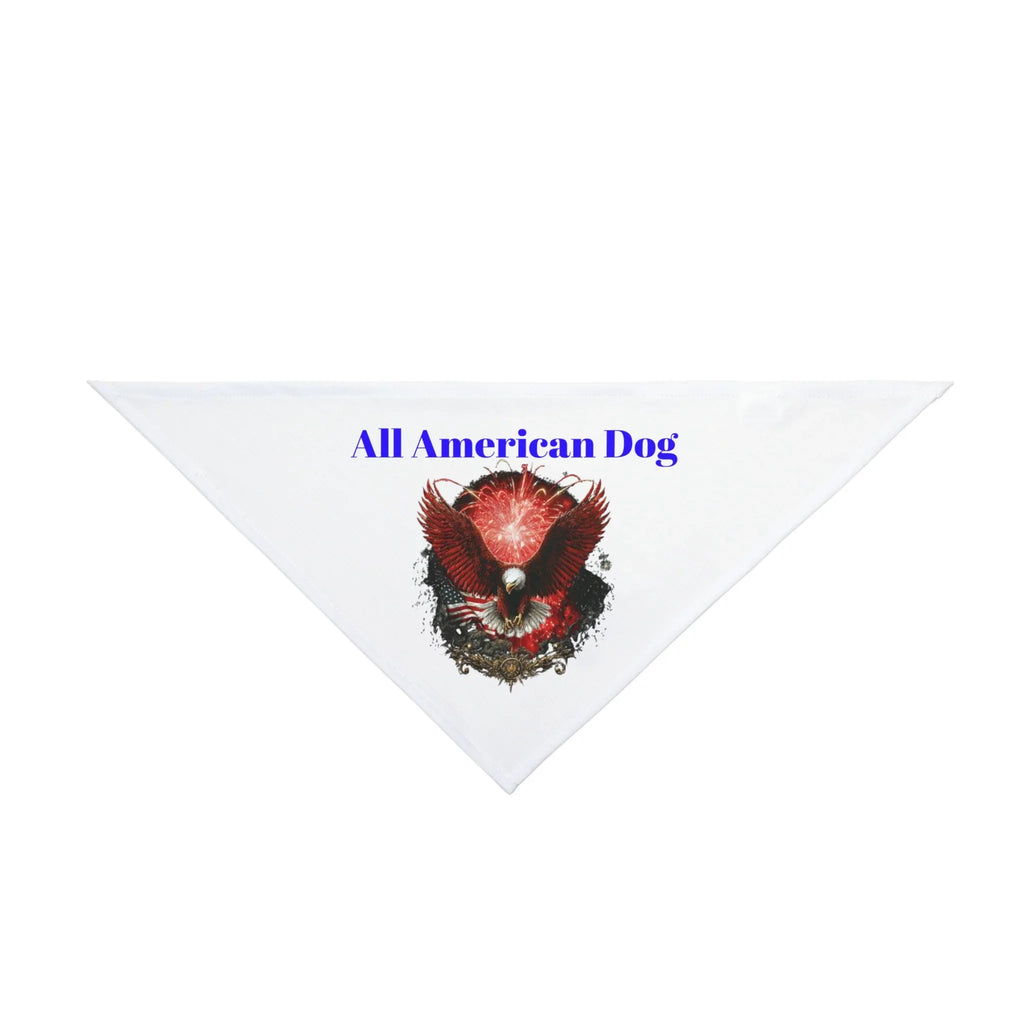 All American Dog Pet Bandana | Patriotic Eagle Skull Design - 250 USA Celebration