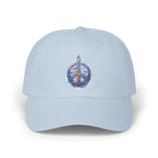 Peace Sign Floral Dad Cap | Watercolor Flower Peace Hat - 250 USA Celebration
