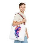 Colorful Watercolor Dolphin Tote Bag | Vibrant Splash Ocean Art - 250 USA Celebration