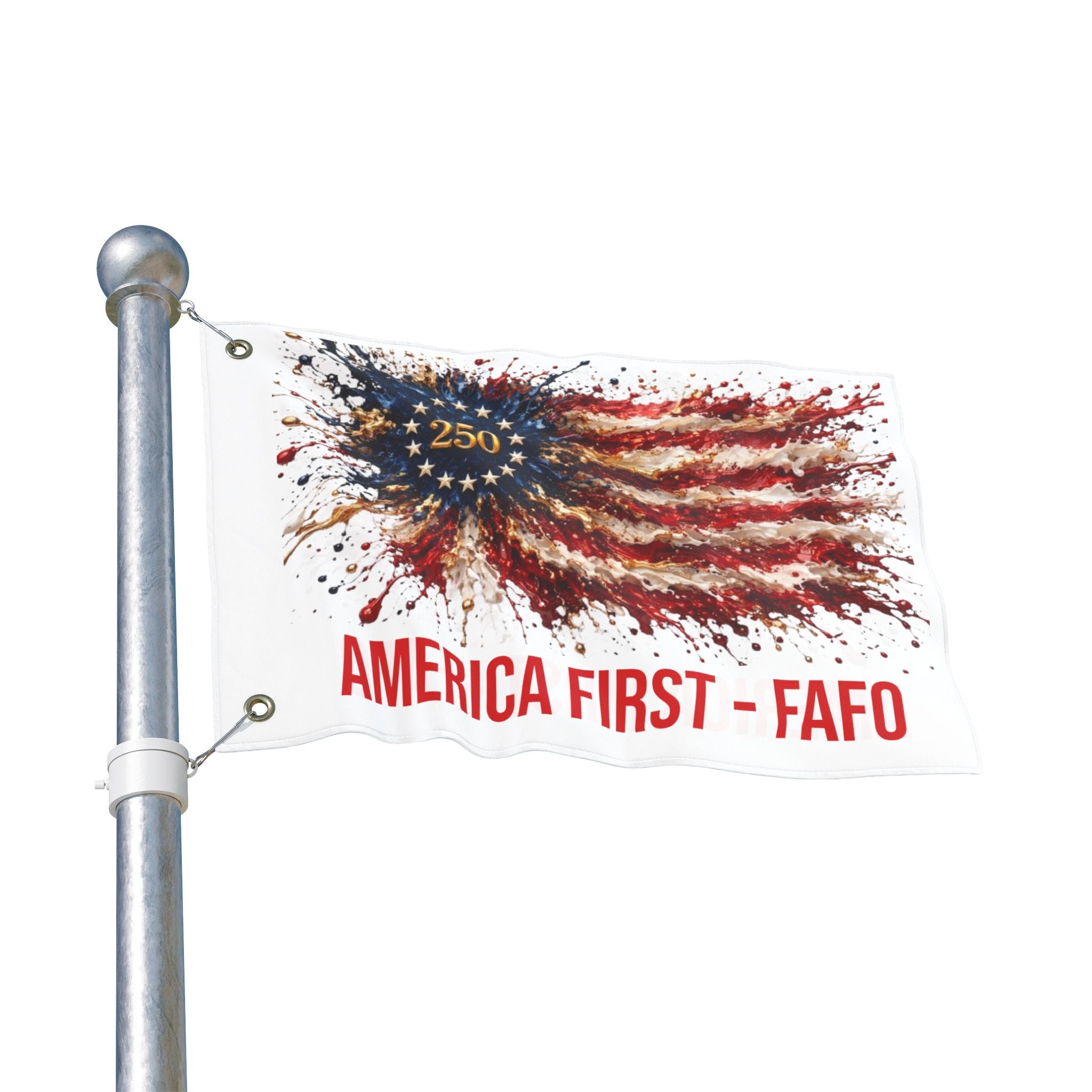250th America First Flag - Double-Sided Patriotic
