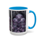 Purple Axolotl Trio Mug | Cute Amphibian Art Ceramic Coffee Cup - 250 USA Celebration