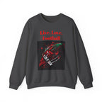 Football Sweatshirt, Live Love Football Crewneck Jumper, Sports Fan Gift, Game Day Apparel, Team Spirit Top, Unisex Sweatshirt - 250 USA Celebration