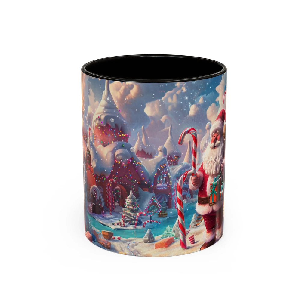 Festive Santa in Candy Wonderland mug | Holiday Christmas ceramic mug - 250 USA Celebration