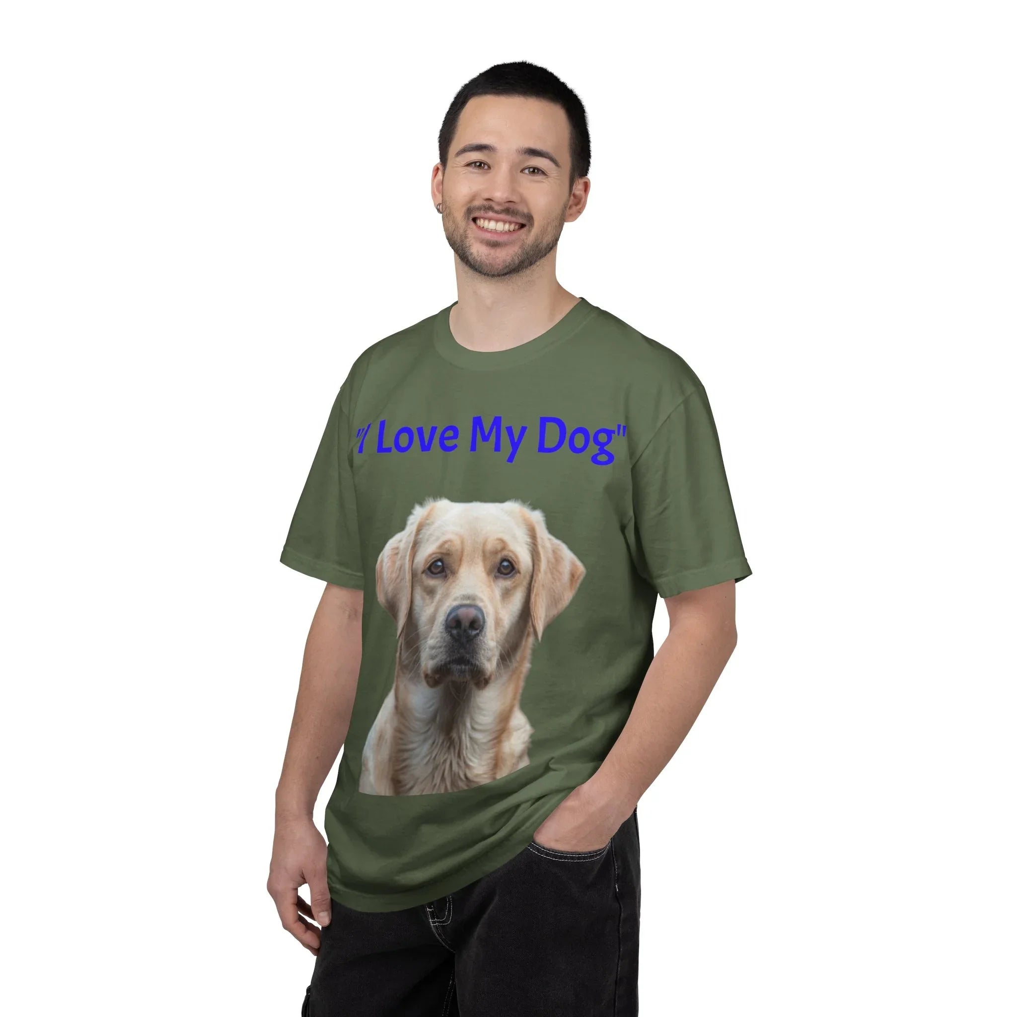 I Love My Dog Labrador Portrait T-shirt | Dog Lover Tee - 250 USA Celebration