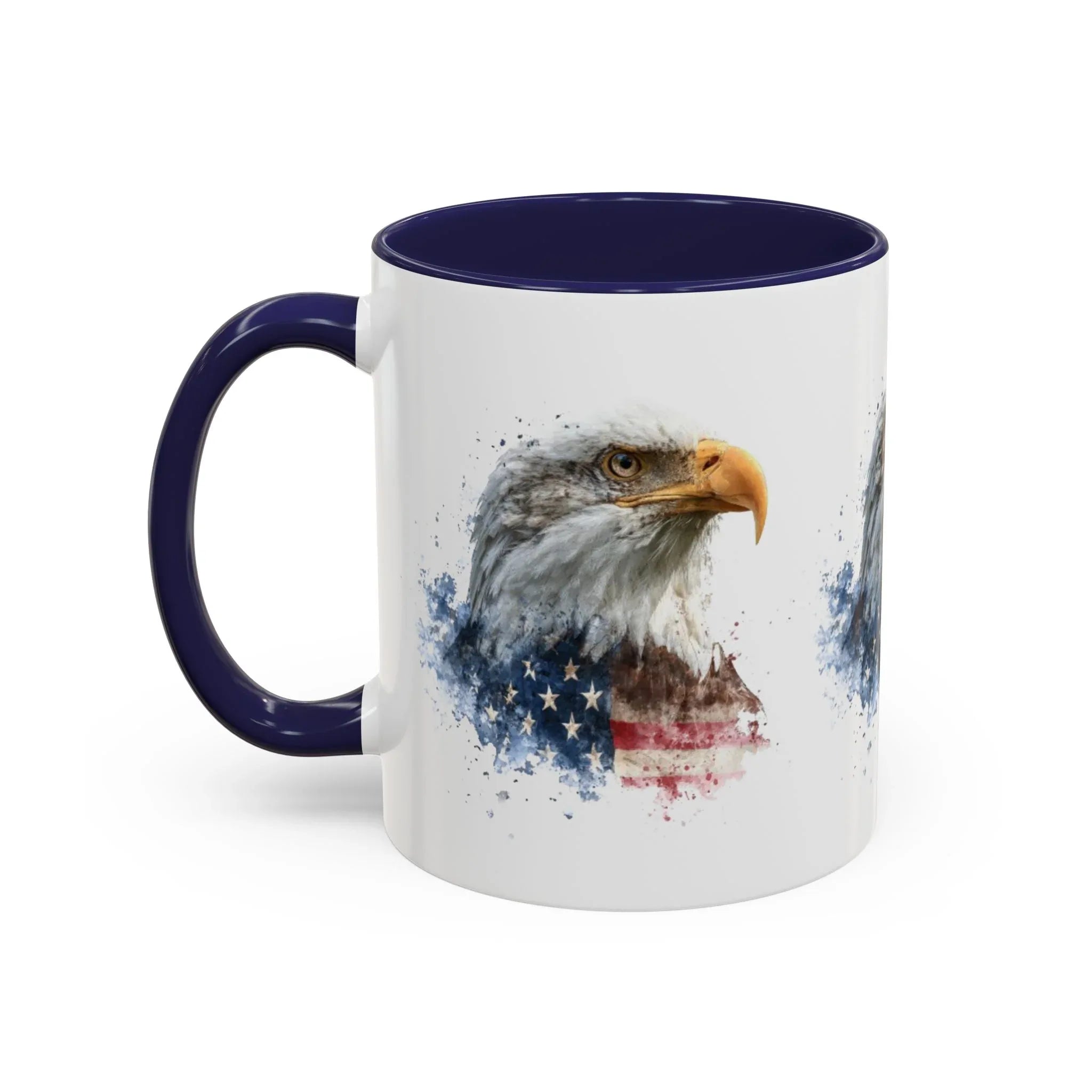 American Flag Bald Eagle Mug | Accent Coffee Mug - 250 USA Celebration