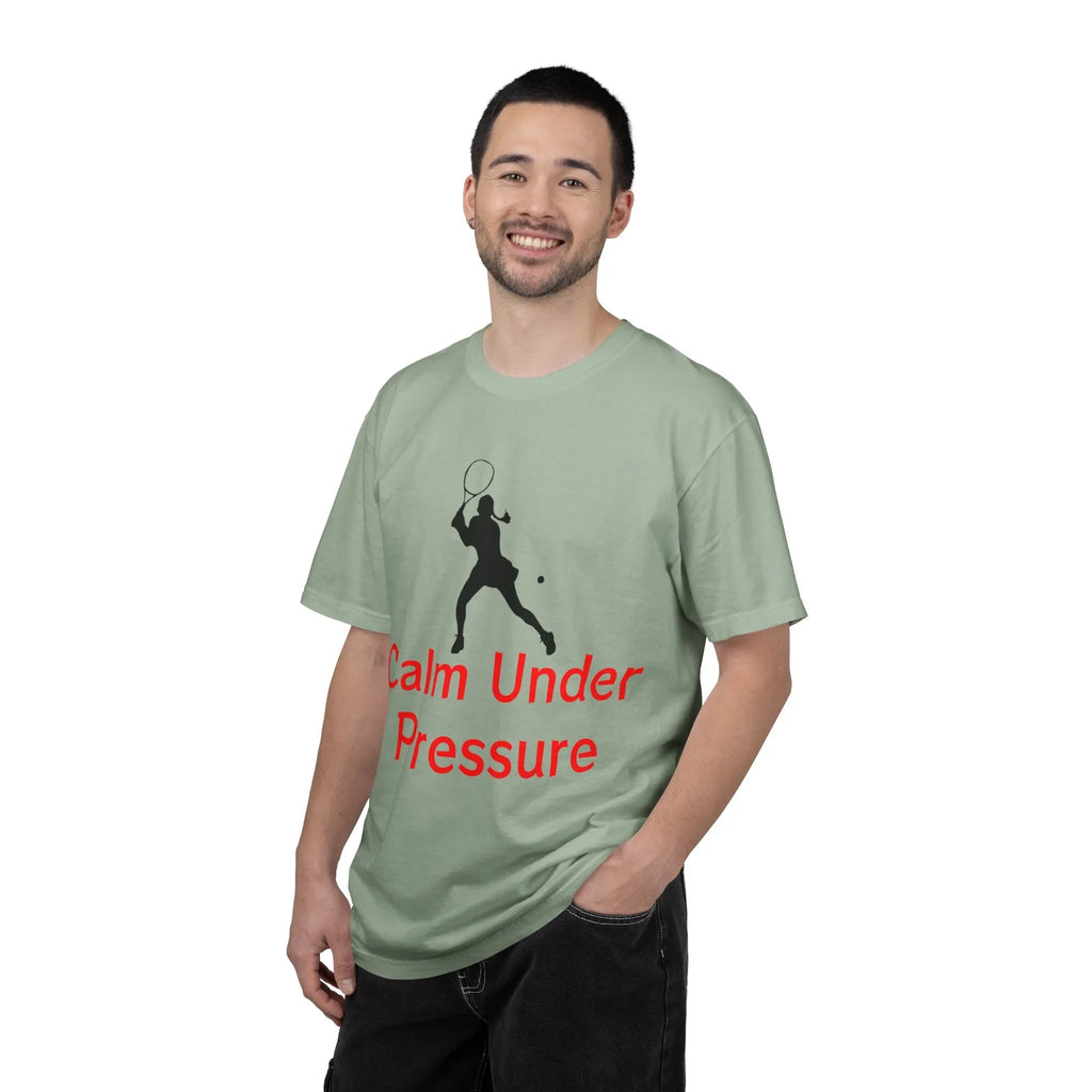 Calm Under Pressure Tennis Player T-shirt | Tennis Graphic Tee - 250 USA Celebration
