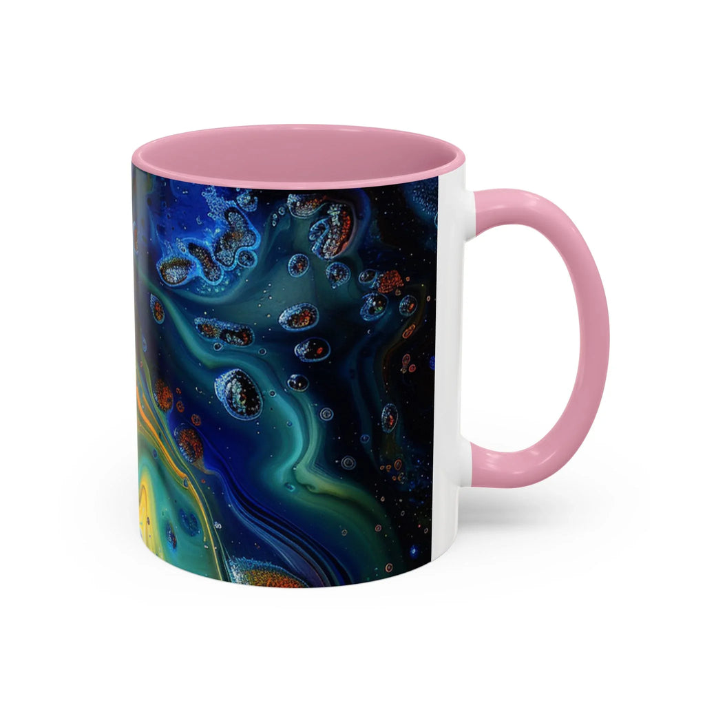 Colorful Mugs (11oz, 15oz) Intense abstract oil splat- coffee cup - 250 USA Celebration