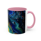 Colorful Mugs (11oz, 15oz) Intense abstract oil splat- coffee cup - 250 USA Celebration
