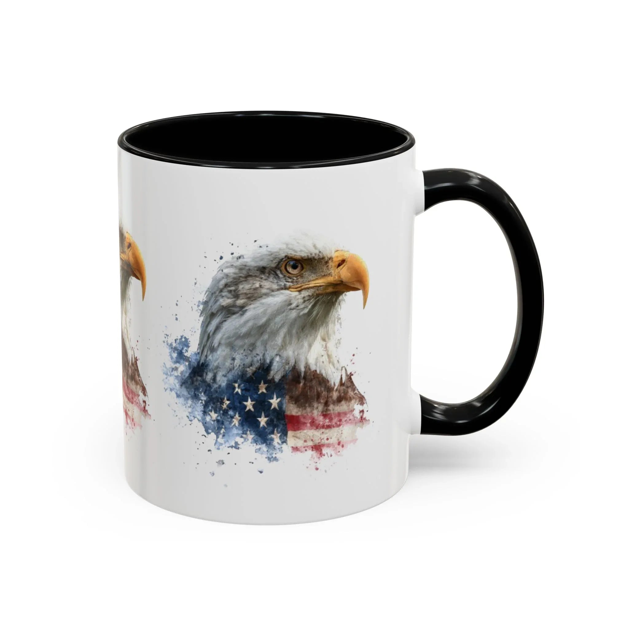 American Flag Bald Eagle Mug | Accent Coffee Mug - 250 USA Celebration