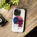 Colorful Drip Skull Phone Case | Hard Plastic Protective Case - 250 USA Celebration