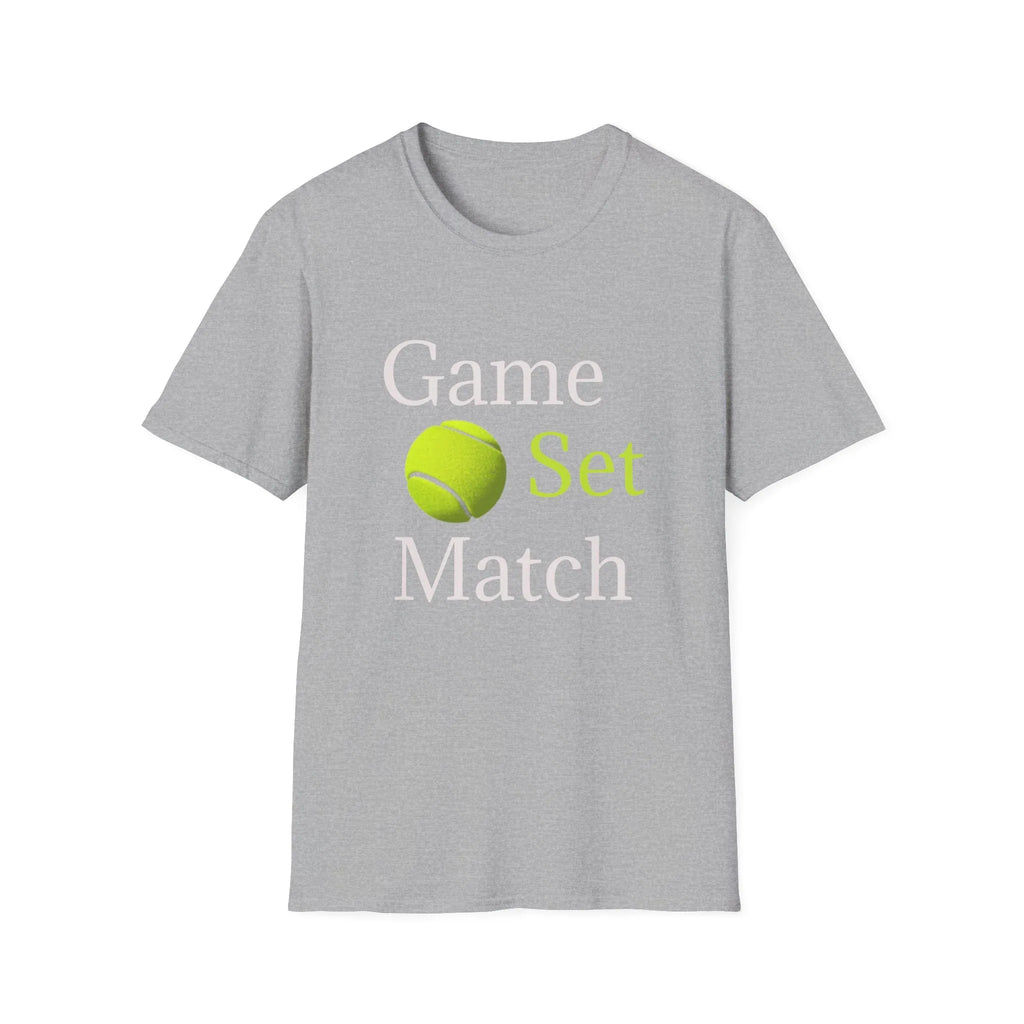 Game Set Match T-Shirt | Tennis Ball Graphic Tee - 250 USA Celebration