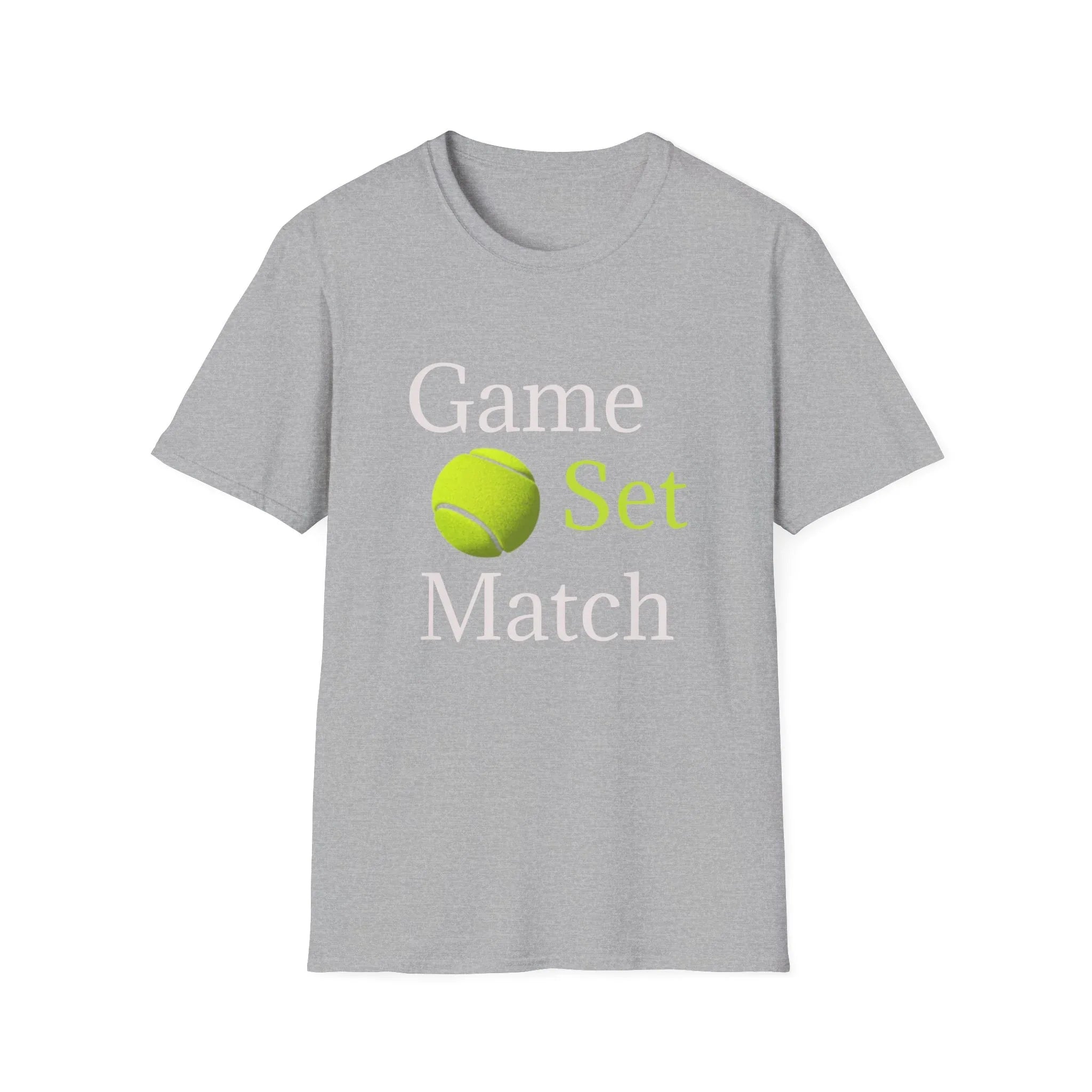 Game Set Match T-Shirt | Tennis Ball Graphic Tee - 250 USA Celebration