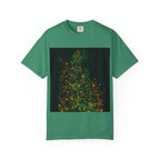Green Floral Silhouette T-shirt | Botanical Sparkle Art abstract art t-shirt, women's, abstract graphic tee women, girls abstract shirt - 250 USA Celebration