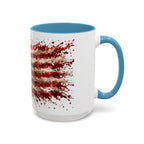 Patriotic 250th Anniversary Coffee Mug – American Flag Splash Accent (11/15oz)