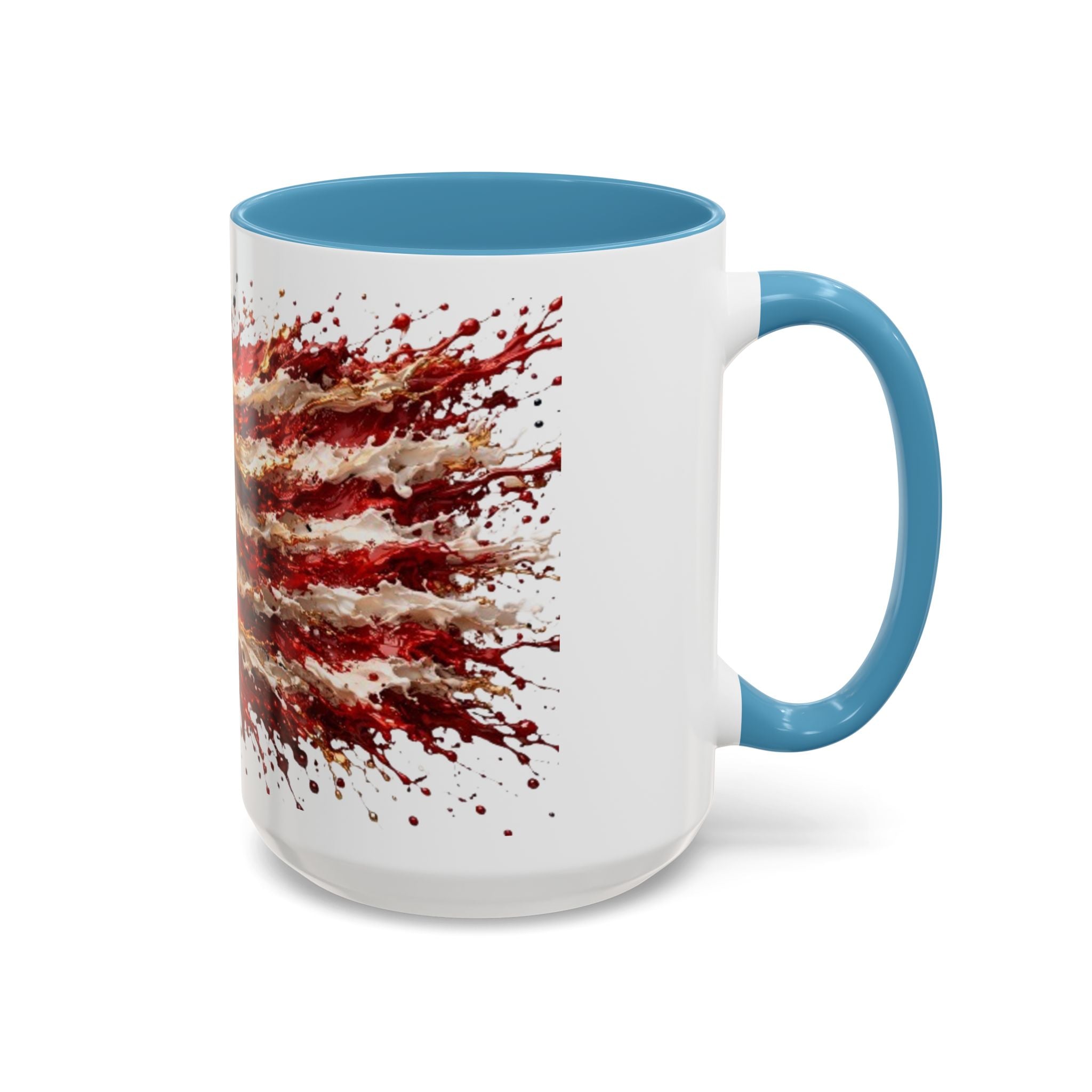 Patriotic 250th Anniversary Coffee Mug – American Flag Splash Accent (11/15oz)