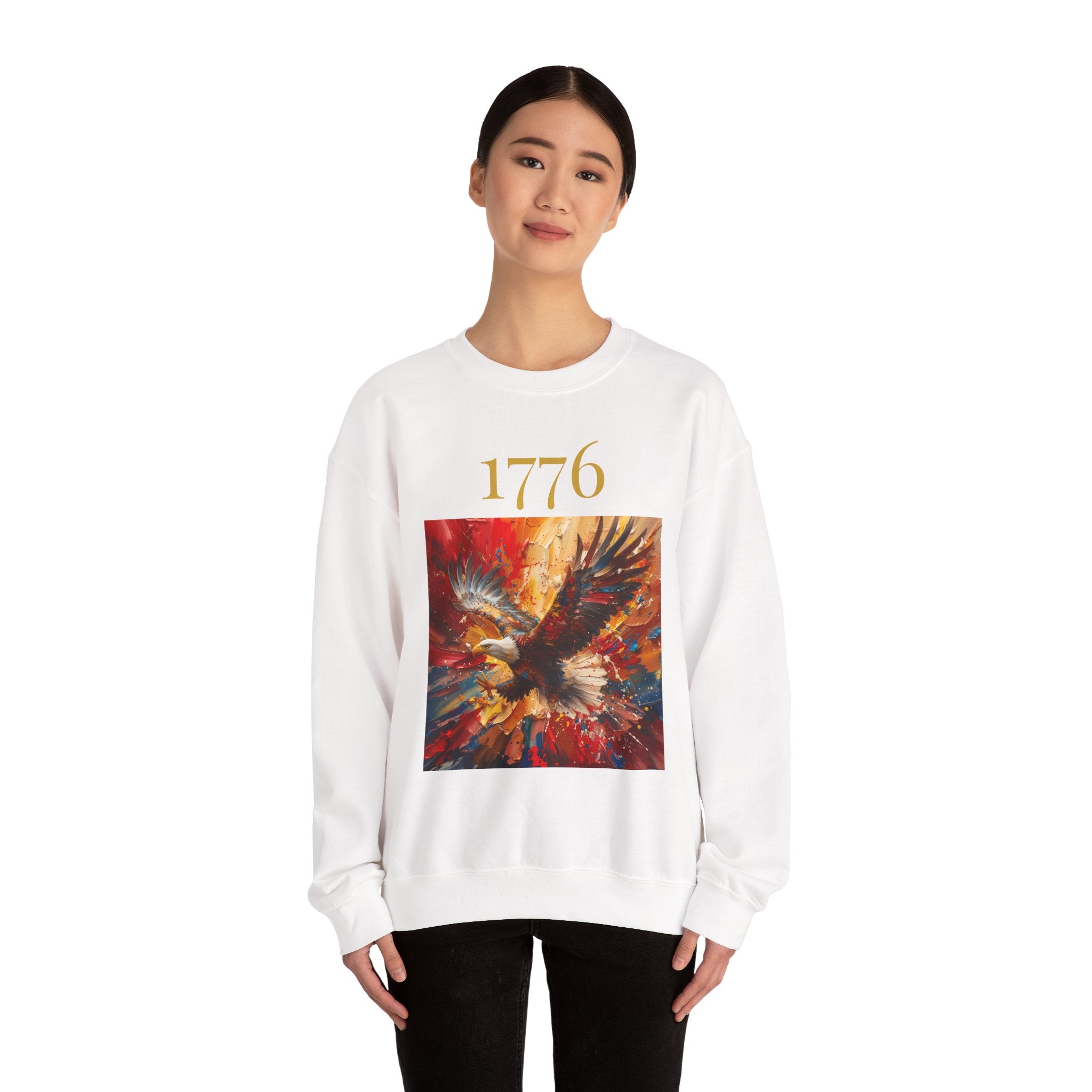 1776 Eagle Crewneck Sweatshirt – Patriotic American Independence Pullover