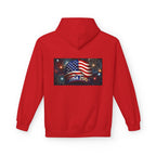 USA 250 Patriotic Hoodie with American Flag & Fireworks
