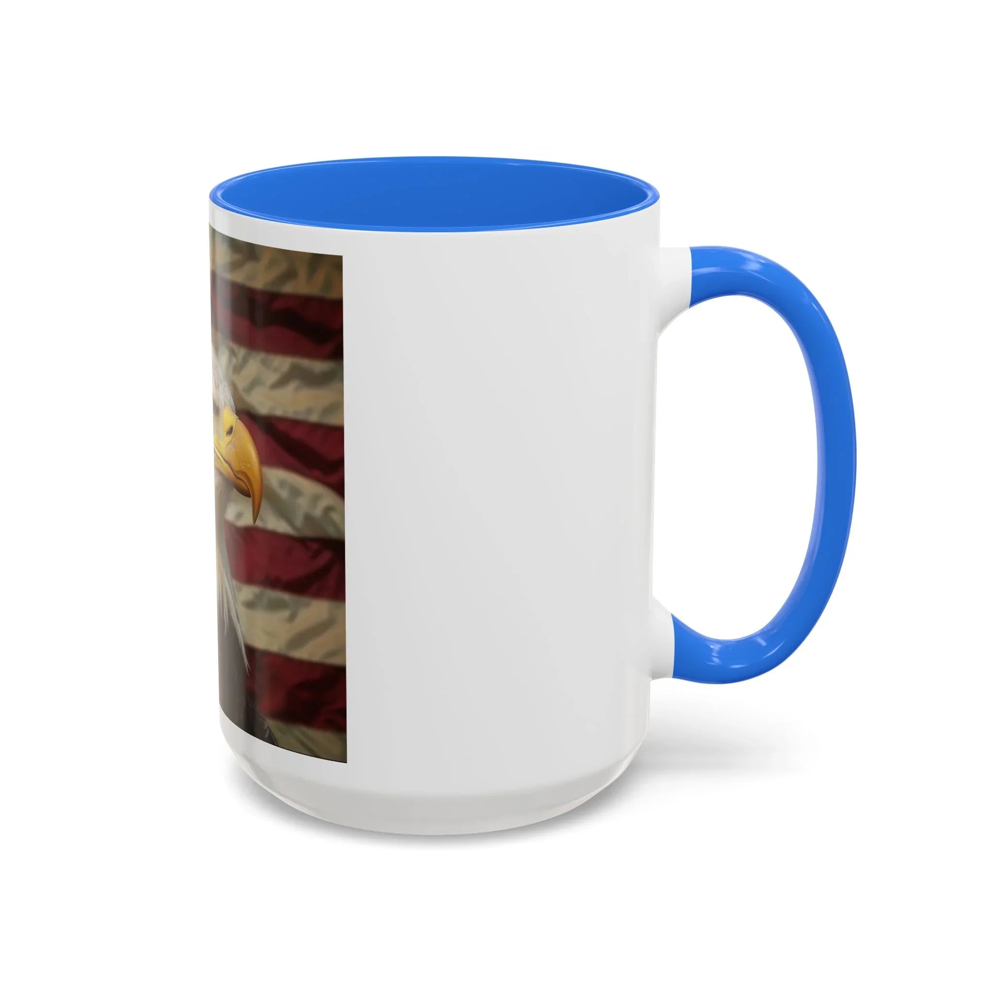 Colorful Mugs (11oz, 15oz) American eagle with American flag, fireworks all around the eagle, patriotic themed - 250 USA Celebration
