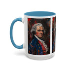 Historical Portrait Accent Mug — Patriotic Vintage-Style Coffee Cup