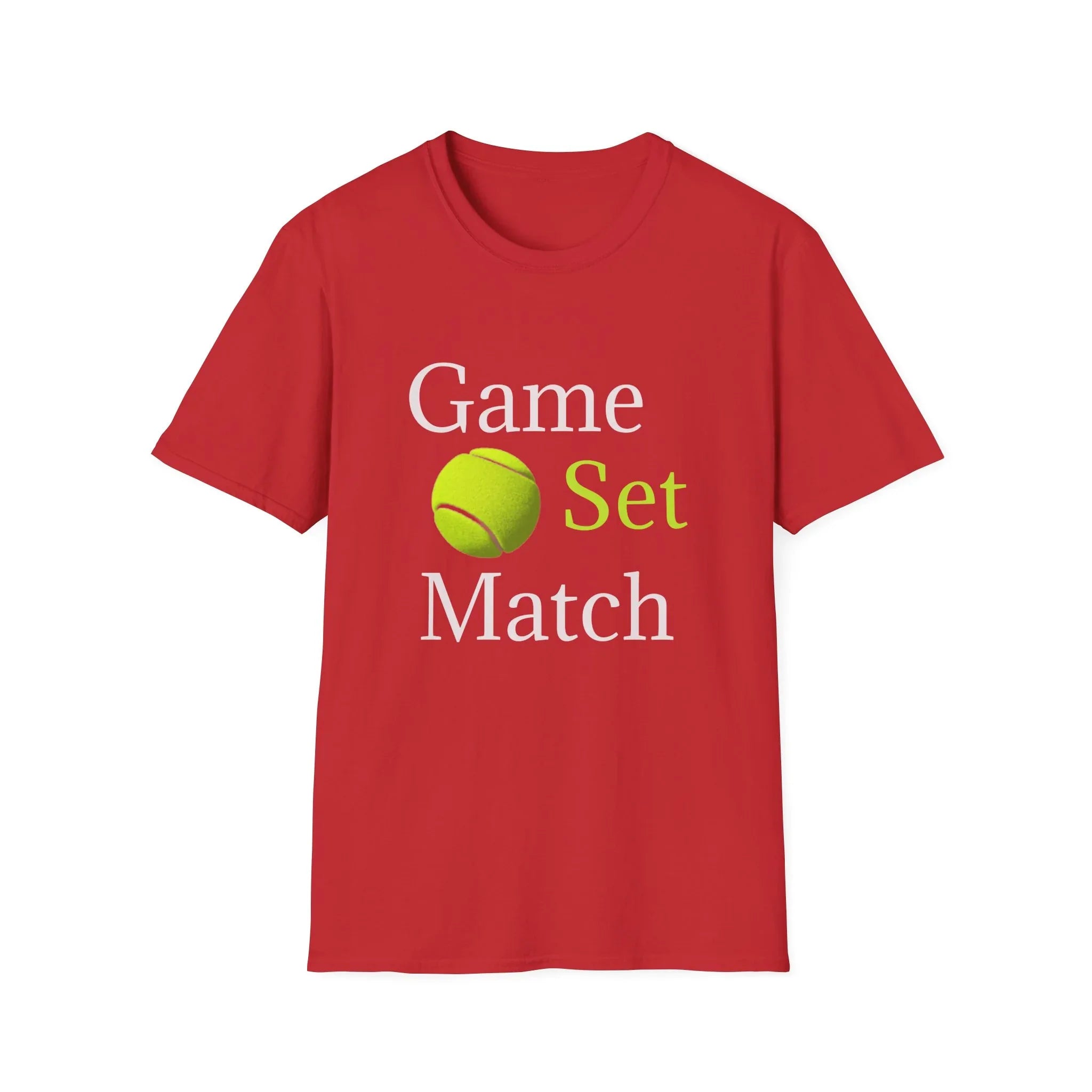 Game Set Match T-Shirt | Tennis Ball Graphic Tee - 250 USA Celebration