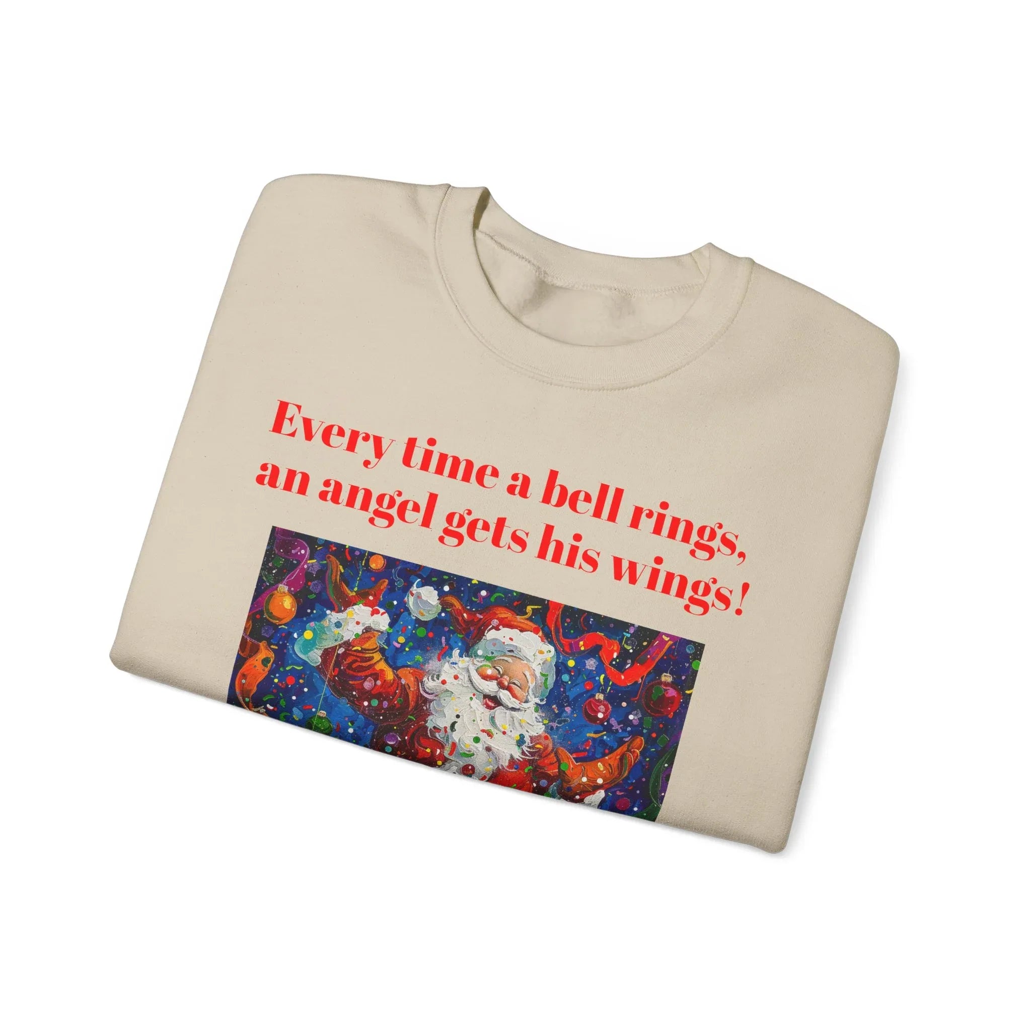 Festive Angel Sweatshirt, Cozy Holiday Crewneck, Christmas Apparel, Unique Gift, Winter Fashion - 250 USA Celebration