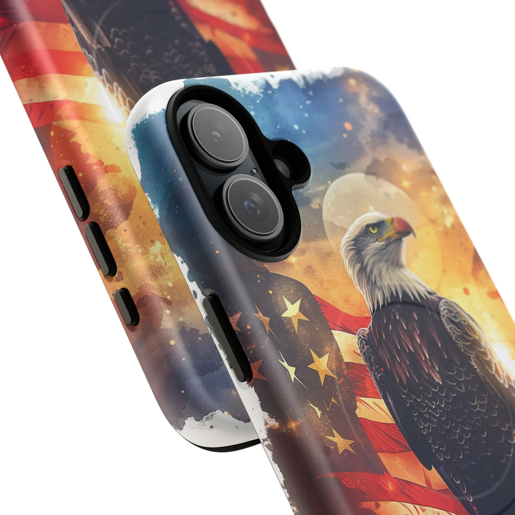 Patriotic Eagle Magnetic Phone Case, Tough Phone Covers, Americana Gifts, Unique Cell Phone Case, Fourth of July, Veterans Day - 250 USA Celebration