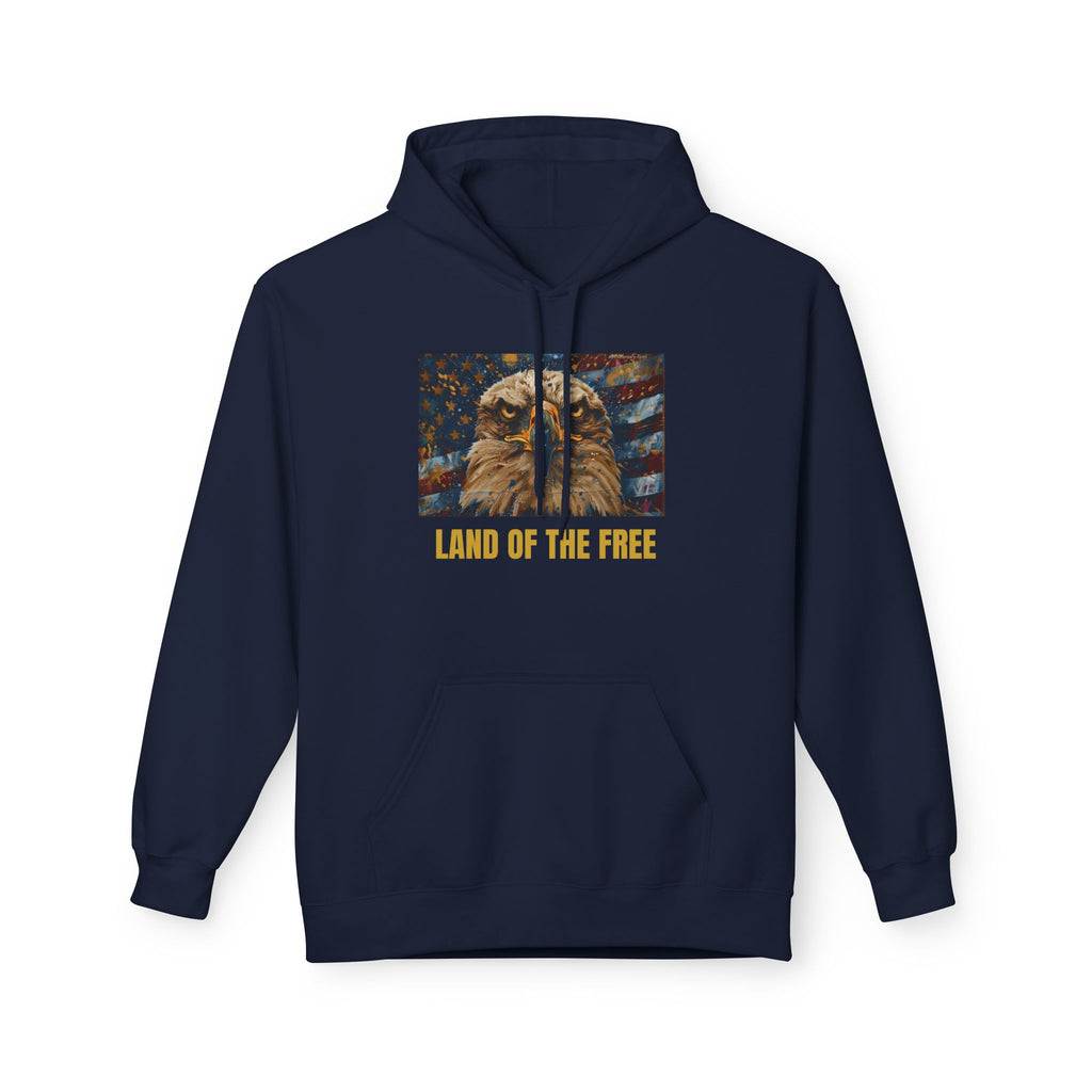 Patriotic Eagle Hoodie — American Flag Bald Eagle with "1776 - 2026" Back Print