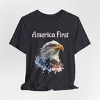 America First Eagle T-Shirt – Patriotic Bald Eagle Tee