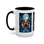 Santa Sleigh with Reindeer Coffee Mug | Christmas Moon Accent Mug - 250 USA Celebration