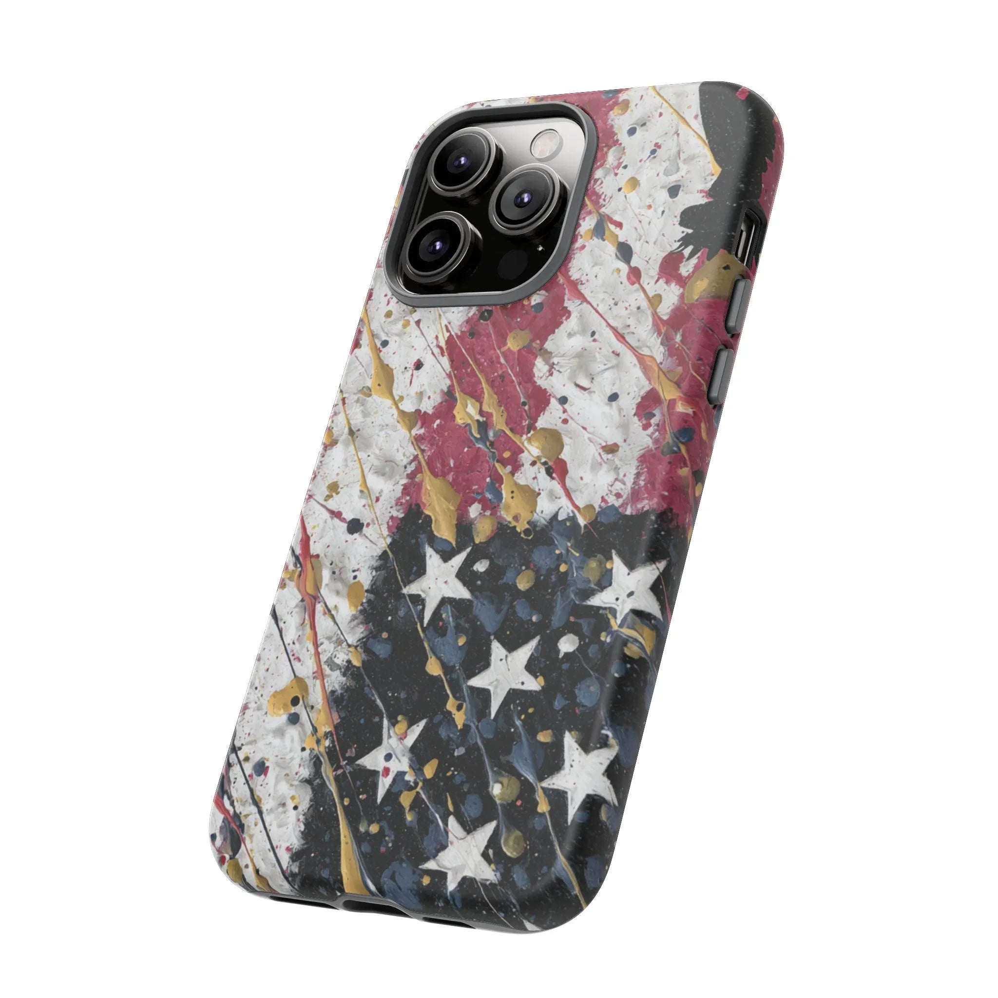 Abstract Drip American Flag Phone Case | Tough Case - 250 USA Celebration