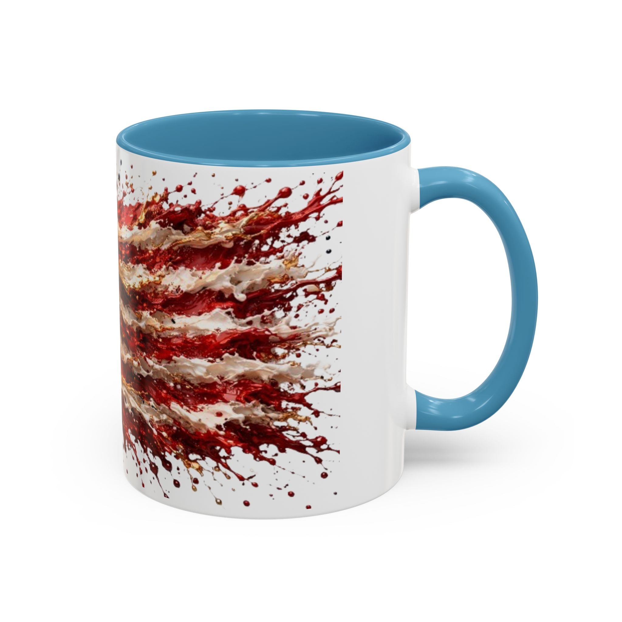 Patriotic 250th Anniversary Coffee Mug – American Flag Splash Accent (11/15oz)