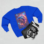 Neon Mystic Dolphin Ring sweatshirt | Glowing Butterflies, Fantasy Ocean Art - 250 USA Celebration