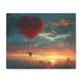 Romantic Canvas Wall Art, Love, Heart Balloon Art, Gift for Couples, Valentines Wall Decor, Valentine's Day Women's Merchandise, Valentines - 250 USA Celebration