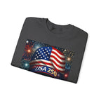 USA 250 American Flag Sweatshirt | 250th United States Celebration - 250 USA Celebration