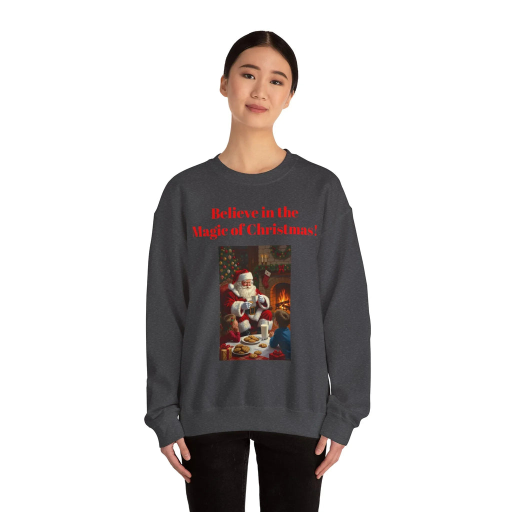 Christmas Magic Sweatshirt, Holiday Crewneck, Cozy Winter Apparel, Unisex Gift for Christmas, Believe in the Magic of Christmas! - 250 USA Celebration