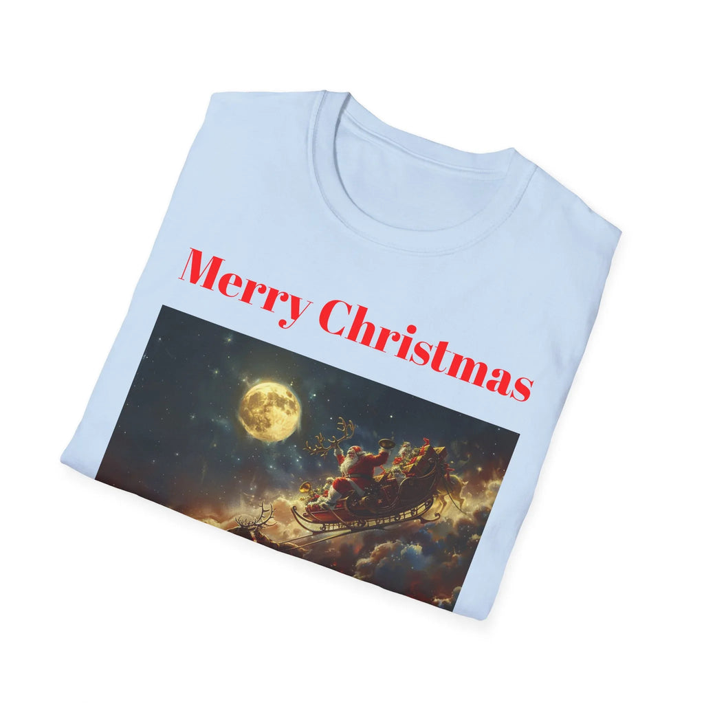 Christmas Graphic Tee, Unisex Softstyle T-Shirt, Holiday Outfit, Gift for Him/Her, Merry Christmas Shirt, Festive Wear - 250 USA Celebration