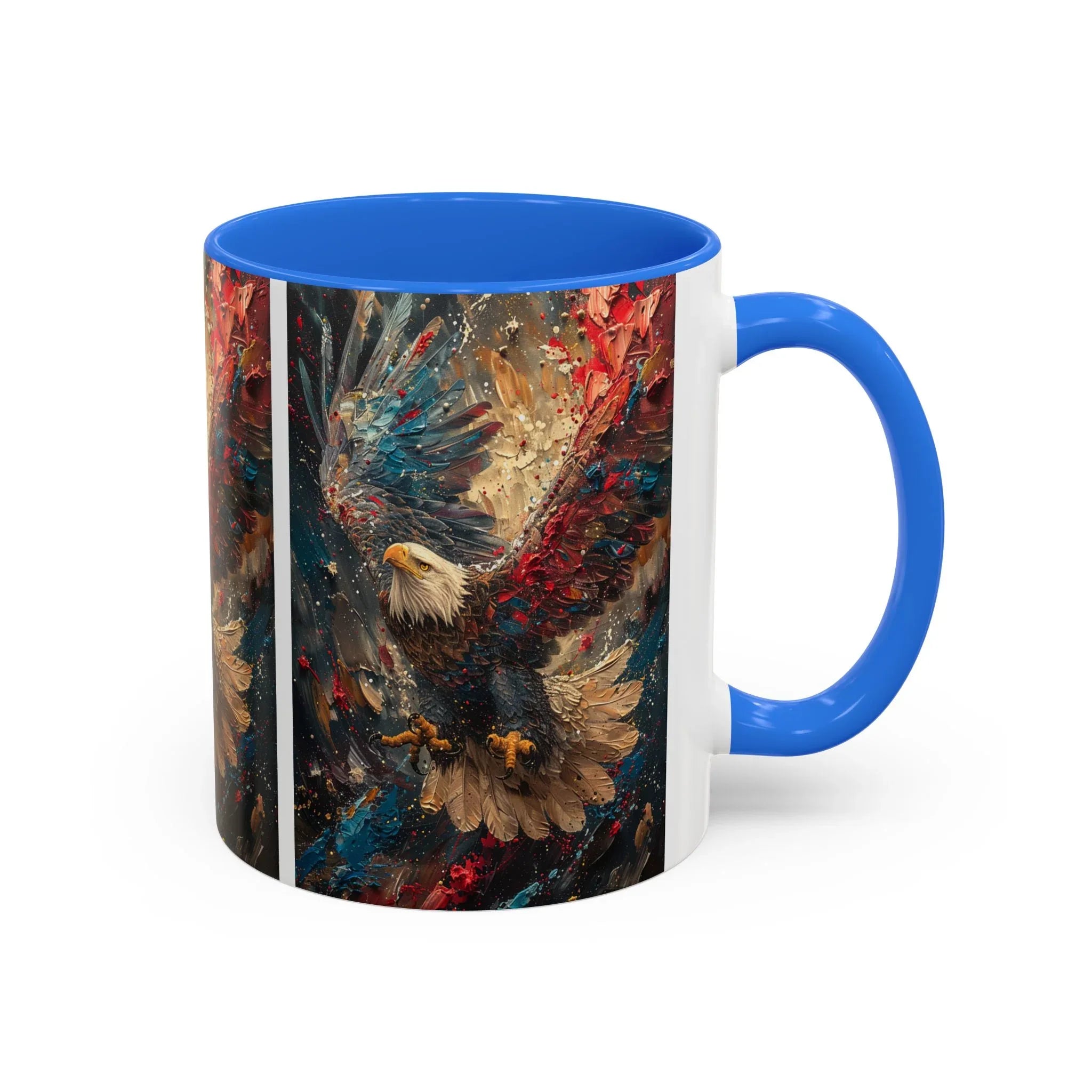 Colorful Mugs (11oz, 15oz) Patriotic Eagle Coffee Mug, American Eagle Coffee Cup - 250 USA Celebration
