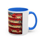 Colorful Mugs (11oz, 15oz), American Flag, Patriotic Flag coffee cup