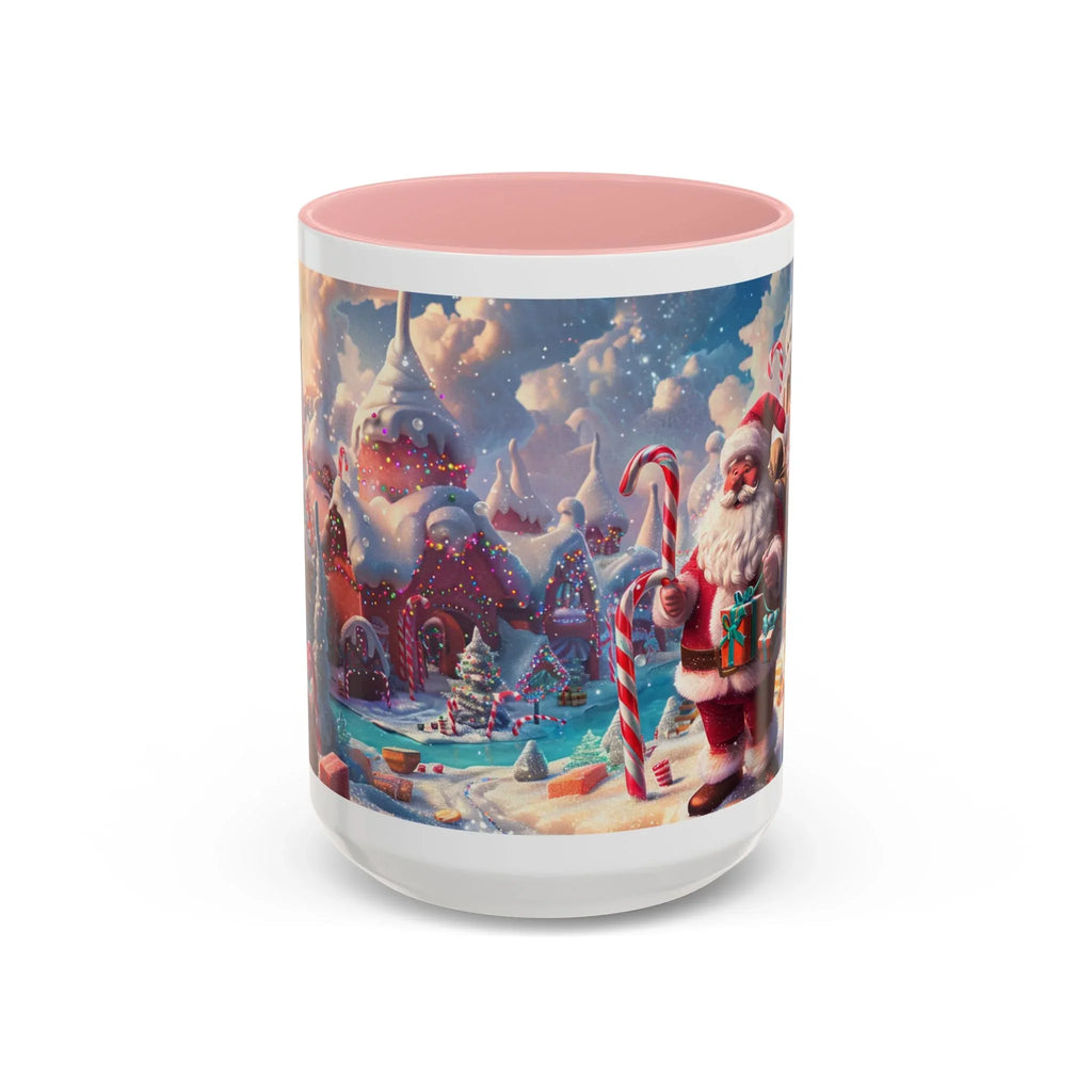 Festive Santa Accent Coffee Mug, Christmas Gift, Holiday Decor, Winter Wonderland, Hot Cocoa Mug, Seasonal Drinkware - 250 USA Celebration