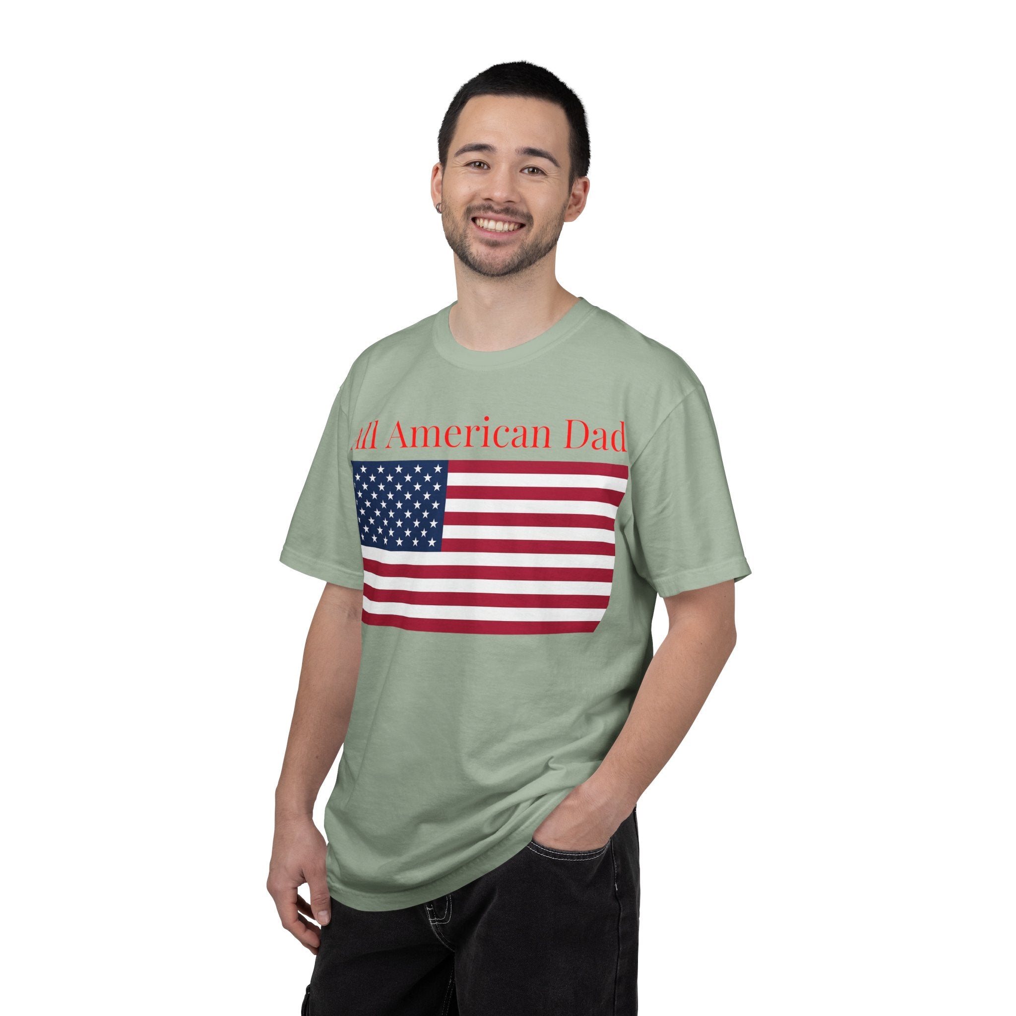 All American Dad T-Shirt – Patriotic USA Flag Tee for Father’s Day