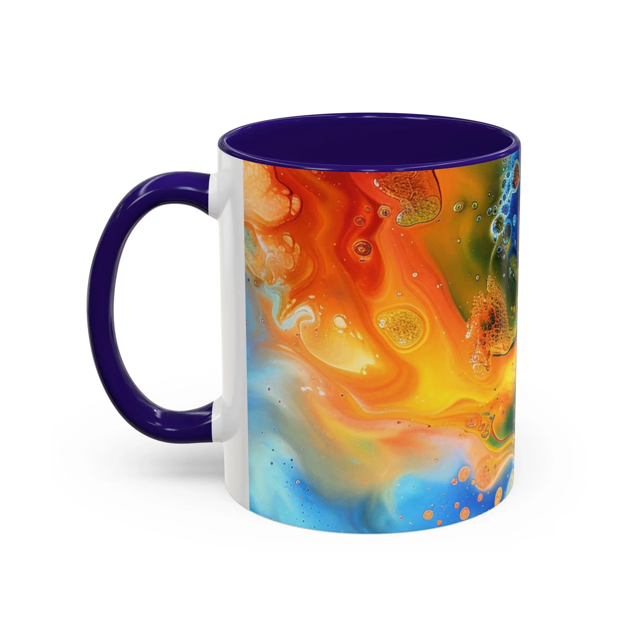 Colorful Mugs (11oz, 15oz) Intense abstract oil splat- coffee cup - 250 USA Celebration