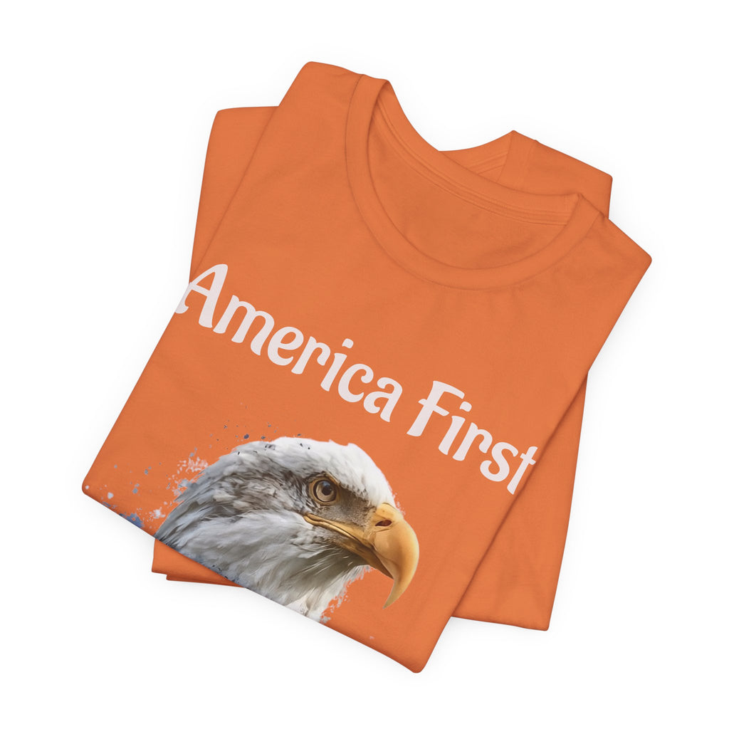 America First Eagle T-Shirt – Patriotic Bald Eagle Tee